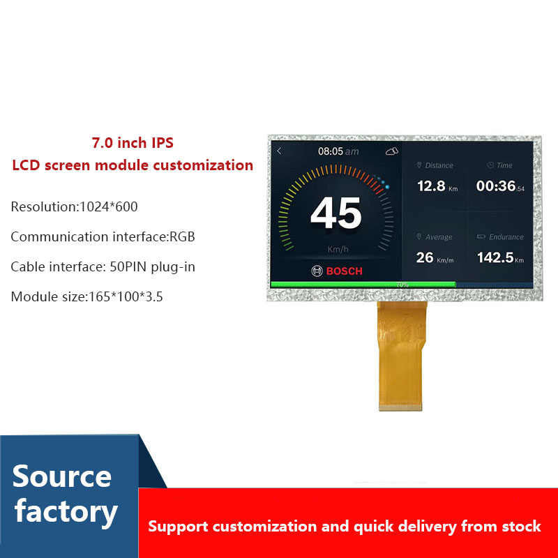 7-Inch Tft Lcd Screen Resolution 1024*600 High Definition Full Viewing Angle Lcd Screen Can Be Equipped With Capacitive Touch Display